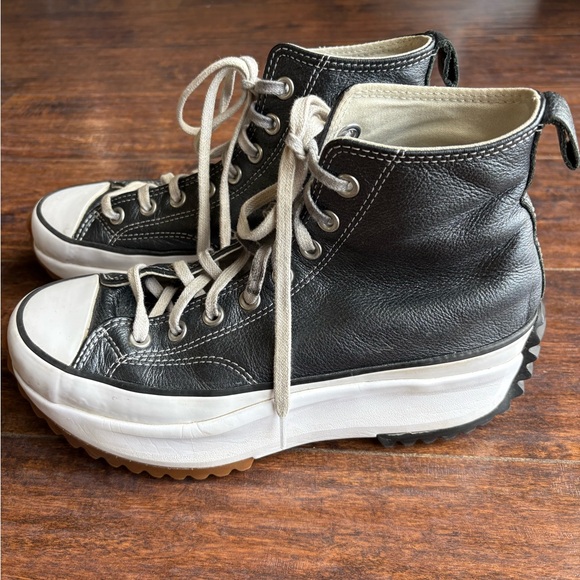 Run Star Hike Platform Dark Silver Metallic Converse - Picture 3 of 8